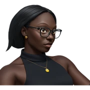 dark-skinned girl taking selfie sticker