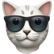 Cat with sunglasses sticker