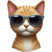 Cat with sunglasses sticker