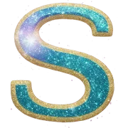 Glitter letter S sticker