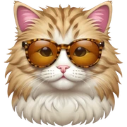 Cat with sunglasses sticker