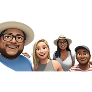 friends enjoying a sunny day sticker