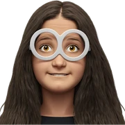 smiling girl with long hair sticker