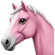 Horse in pink whit a Horn  sticker
