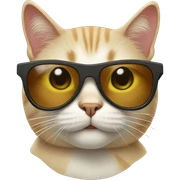 Cat with sunglasses sticker