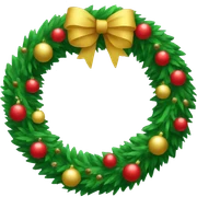 Christmas tree wreath sticker