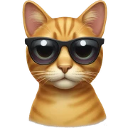 Cat with sunglasses sticker