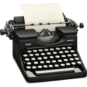 Typewriter sticker