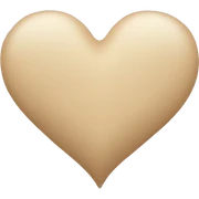 Beige heart  sticker