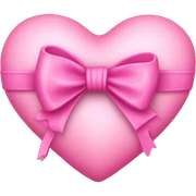 Pink heart with bow sticker