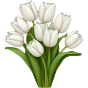 white tulip bouquet  sticker