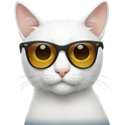 Cat with sunglasses sticker