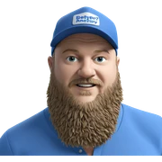 blue shirt with hat portrait sticker