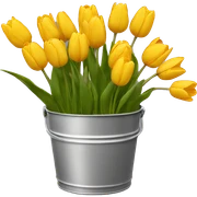 Yellow tulip bucket sticker