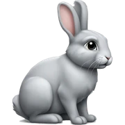 rabbit gray sticker
