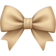 Beige bow sticker
