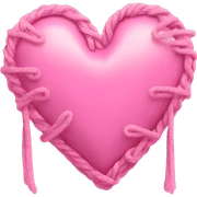 Pink heart with laces  sticker