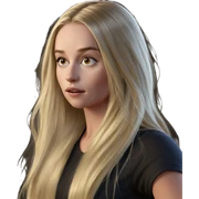 blonde girl with long hair sticker