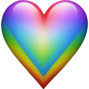 Rainbow heart  sticker