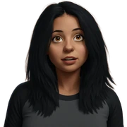 realistic solo girl portrait sticker