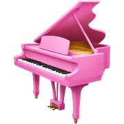 pink piano sticker