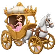 Princesa en una carroza sticker