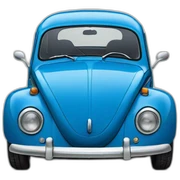 Fusca azul oval sticker