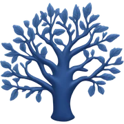 Navy blue tree sticker