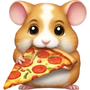 hamster eating pizza sticker