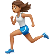 Girl running sticker