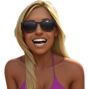 blonde girl in sunglasses sticker