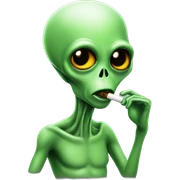 Alien smoking sticker
