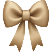 Beige bow sticker