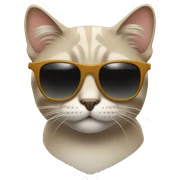 Cat with sunglasses sticker