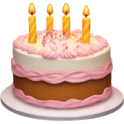 Birthday cake sticker