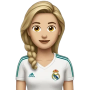 Mujer Aficionada francesa Del Real madrid sticker