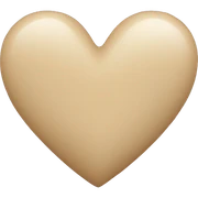 Beige heart sticker