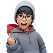 boy with hat and glasses sticker
