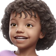 portrait of a playful girl sticker