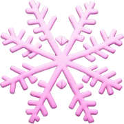Pink snowflake sticker