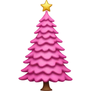 PINK Christmas tree sticker