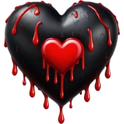3d goth heart sticker