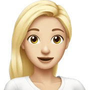 Blonde girl doing skin care  sticker