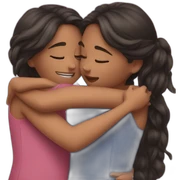 two grils hugging  sticker