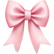 light pink ribbon bow sticker