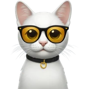Cat with sunglasses sticker