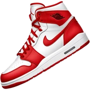 Red and white air jordon sticker