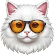 Cat with sunglasses sticker