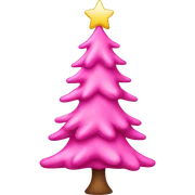 Pink Christmas tree  sticker