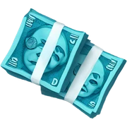 Blue money sticker